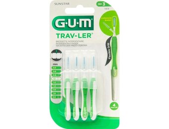GUM Trav-ler Ragers 1.1 mm Groen - 4 stuks