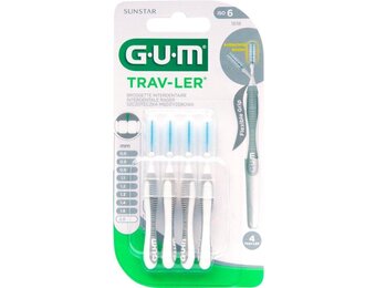 GUM Trav-ler Ragers 2.0 mm Grijs - 4 stuks