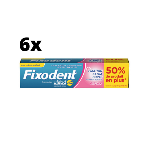 6x Fixodent Kleefpasta Original - 70,5 gram - Voordeelverpakking