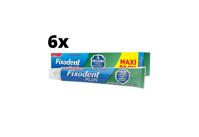 6x Fixodent Plus Duo Bescherming Kleefpasta 57 gram - Antibacterieel - Voordeelverpakking