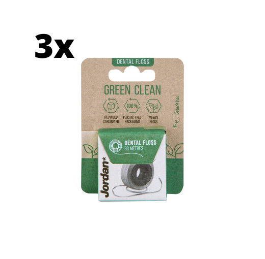 3x Jordan Green Clean Floss 30m - Voordeelverpakking