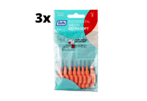 TePe Extra Soft Rood 0,50mm 3 x 8 stuks - Voordeelverpakking