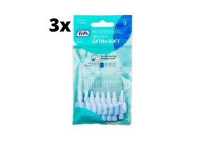 TePe Extra Soft Blauw 0,60mm 3 x 8 stuks - Voordeelverpakking