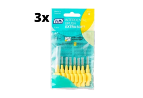 TePe Extra Soft Geel 0,70mm 3 x 8 stuks - Voordeelverpakking
