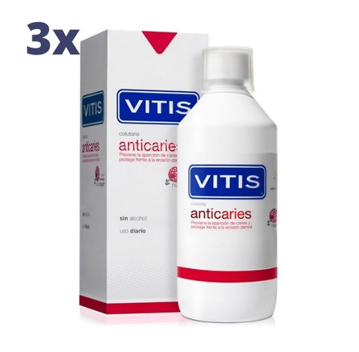 3x Vitis Anticaries Mondwater