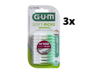 3x Gum Soft-Picks Regular - 100 stuks