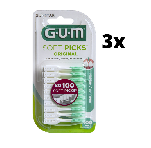 6x Gum Soft-Picks Regular - 100 stuks