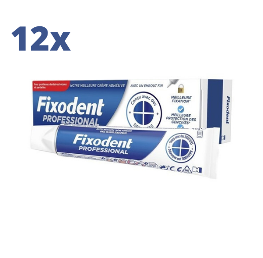 Fixodent Professional Kleefpasta - 12x 40 gram - Voordeelverpakking