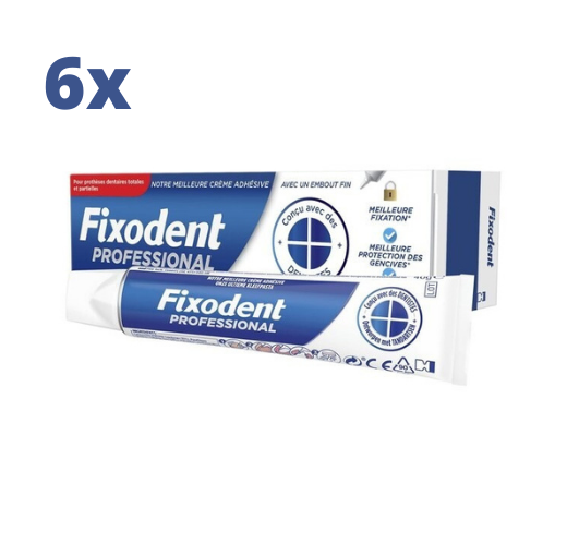 Fixodent Professional Kleefpasta - 6x 40 gram - Voordeelverpakking