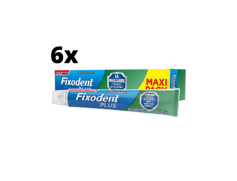 6x Fixodent Plus Duo Bescherming Kleefpasta 57 gram - Antibacterieel - Voordeelverpakking - Copy