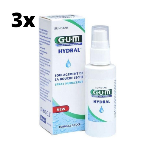 GUM Hydral Droge Mond Spray - 3 x 50 ml - Voordeelverpakking