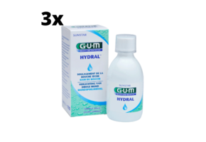 GUM Hydral Mondspoelmiddel - 3 x 300 ml - Voordeelverpakking