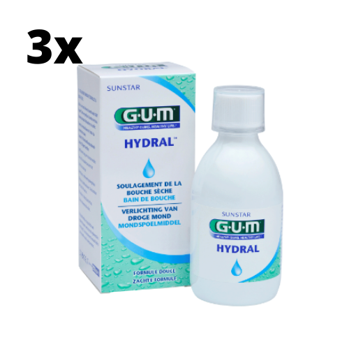 GUM Hydral Mondspoelmiddel - 3 x 300 ml - Voordeelverpakking