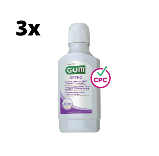 GUM Ortho Mondspoelmiddel - 3 x 300 ml - Voordelverpakking