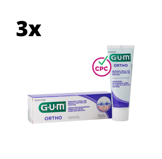 GUM Ortho Tandpasta - 3 x 75 ml - Voordeelverpakking