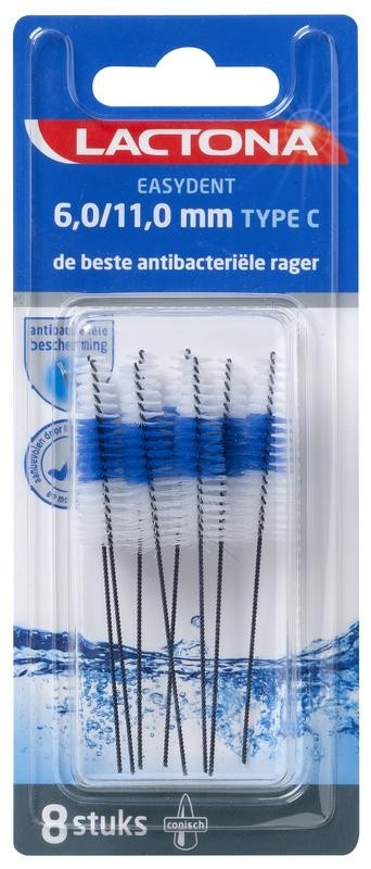 Lactona Ragers EasyDent Type C 6.0mm-11.0mm Zwart - 8 stuks