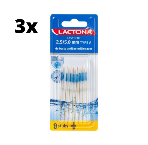 Lactona Easydent A - 2.5-5.0mm - 3 x 8 stuks - Voordeelverpakking