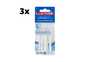 Lactona Easygrip Easydent A - 2.5-5.0mm - 3 x 6 stuks - Voordeelverpakking