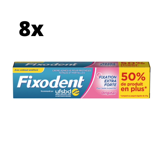 Fixodent Kleefpasta Original - 8 x 70,5 gram - Voordeelpakket