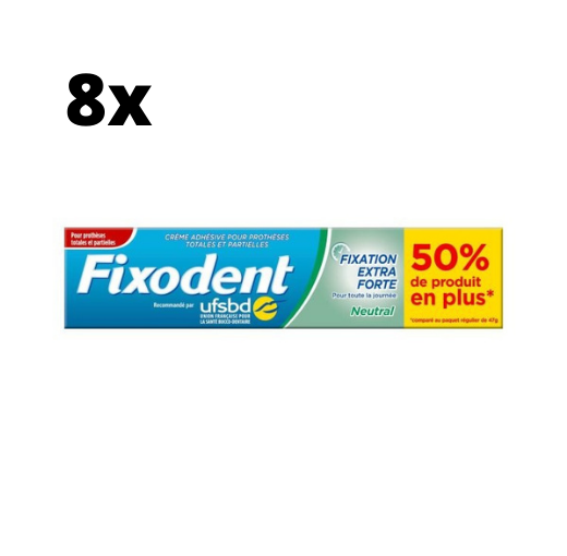 Fixodent Kleefpasta Neutral - 8 x 70,5 gram - Voordeelpakket