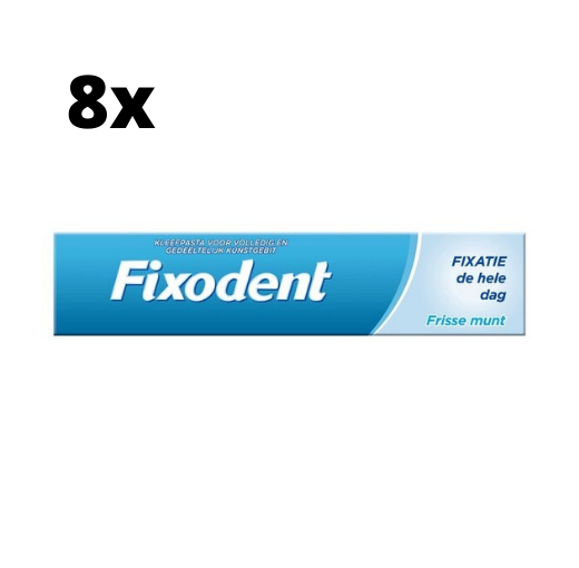 Fixodent Kleefpasta Frisse Munt - 8 x 47 gram - Voordeelpakket