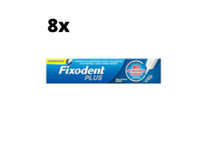 Fixodent Plus Anti-voedselresten Kleefpasta - 8 x 40 gram - Voordeelpakket