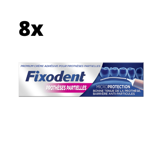 Fixodent Microseal Kleefpasta voor Gedeeltelijke Gebitsprotheses - 8 x 40 gram - Voordeelpakket