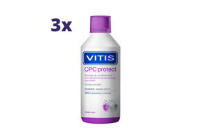 Vitis CPC Protect Mondwater - 3 x 500 ml - Voordeelpakket