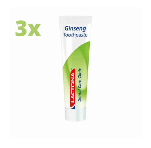 Lactona Ginseng Tandpasta - 3 x 100 ml - Voordeelpakket