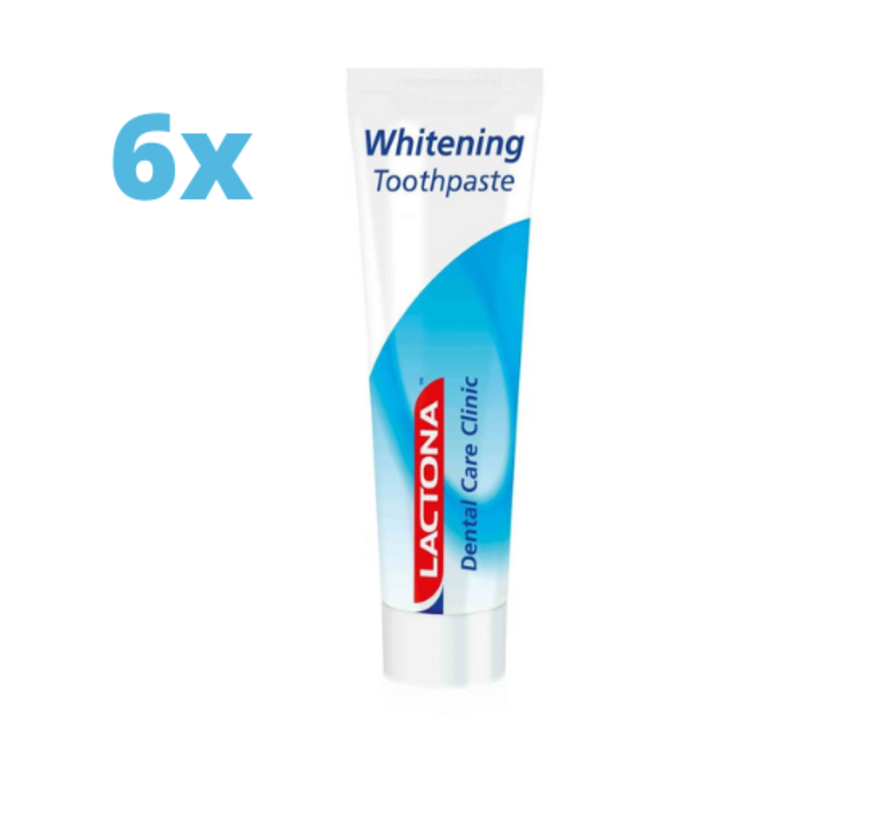 Lactona Whitening Tandpasta - 6 x 100 ml - Voordeelpakket