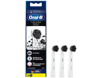 Oral B Pure Clean Charcoal Opzetborstels - 3 stuks