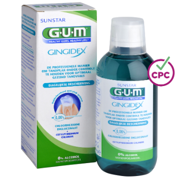 3x GUM Mondspoelmiddel Gingidex 300 ml