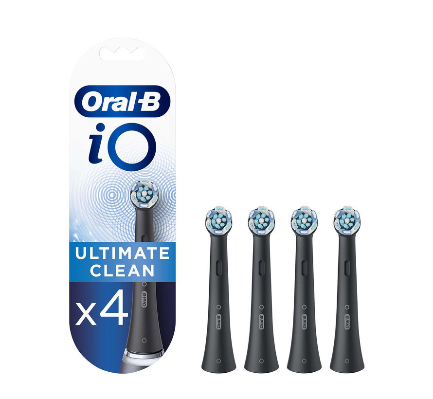 Oral B iO Ultimate Clean Opzetborstels Zwart - 4 stuks