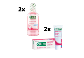 GUM SensiVital+ Voordeelverpakking - 2x Mondwater + 2x Tandpasta
