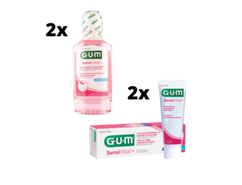GUM SensiVital+ Voordeelverpakking - 2x Mondwater + 2x Tandpasta