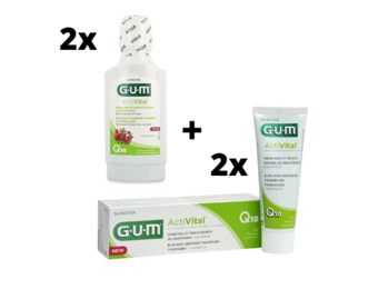 GUM Activital Voordeelverpakking - 2x Mondwater + 2x Tandpasta