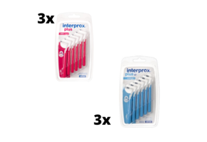 Interprox Plus Mini Conical - 2-4mm - 3 x 6 stuks + Interprox Plus Conical - 3-5mm - 3 x 6 stuks