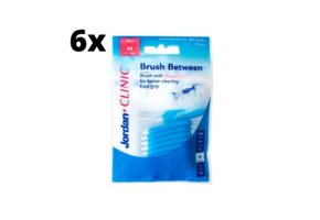 6x Jordan Clinic Brush Between - maat M (0,6 mm) - Voordeelverpakking