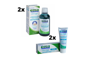 GUM Gingidex 0.06% Chloorhexidine Voordeelpakket - 2x Mondspoeling + 2x Tandpasta