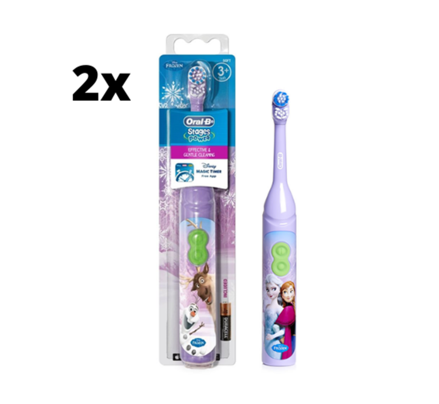 2x Oral-B Disney Frozen Elektrische Tandenborstel op batterijen - Voordeelverpakking