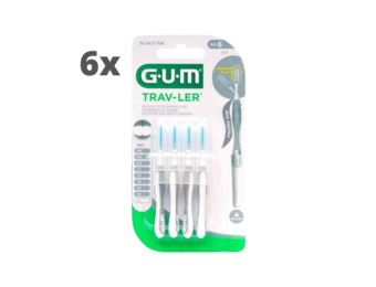 GUM Travler ragers Grijs 2.0mm - 6 x 4 stuks - Voordeelverpakking