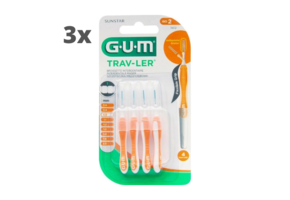 GUM Travler ragers Oranje 0.9mm - 3 x 4 stuks - Voordeelverpakking