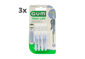 GUM Travler ragers Lila 0.6mm - 3 x 4 stuks - Voordeelverpakking