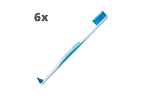 6x Lactona Tandenborstel M Easycomfort Medium met tip