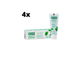 GUM Bio Tandpasta Fresh Mint/Aloe Vera - 4 x 75ml - Voordeelverpakking
