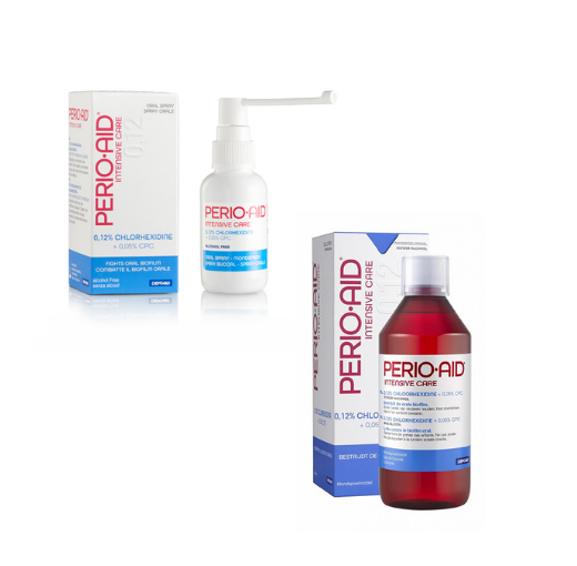 PerioAid Voordeelpakket - Mondspoeling + Mondspray