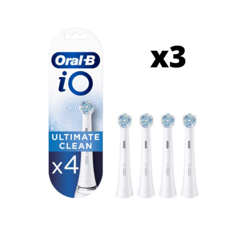 Oral-B Oral-B iO Ultimate Clean Opzetborstels Wit - 3 x 4 stuks - Voordeelverpakking