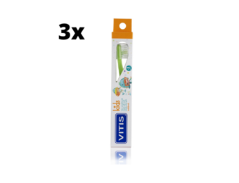 3x Vitis Tandenborstel Kids - Voordeelverpakking