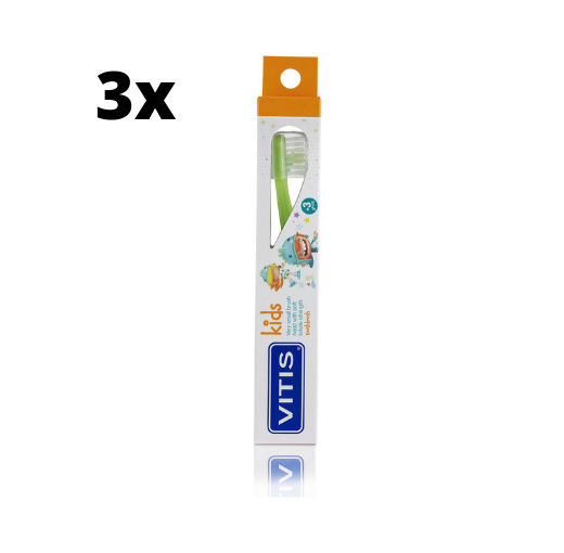 3x Vitis Tandenborstel Kids - Voordeelverpakking