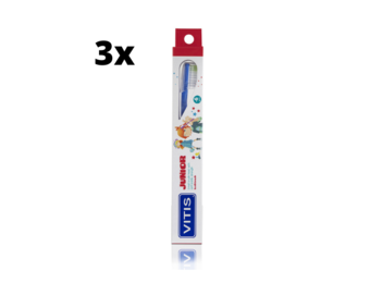 3x Vitis Tandenborstel Junior - Voordeelverpakking